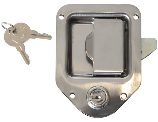 4 Toolbox Lock Door Paddle Handle Trailer Stainless Latch 4-3/8"  3-1/4"+8 Keys 