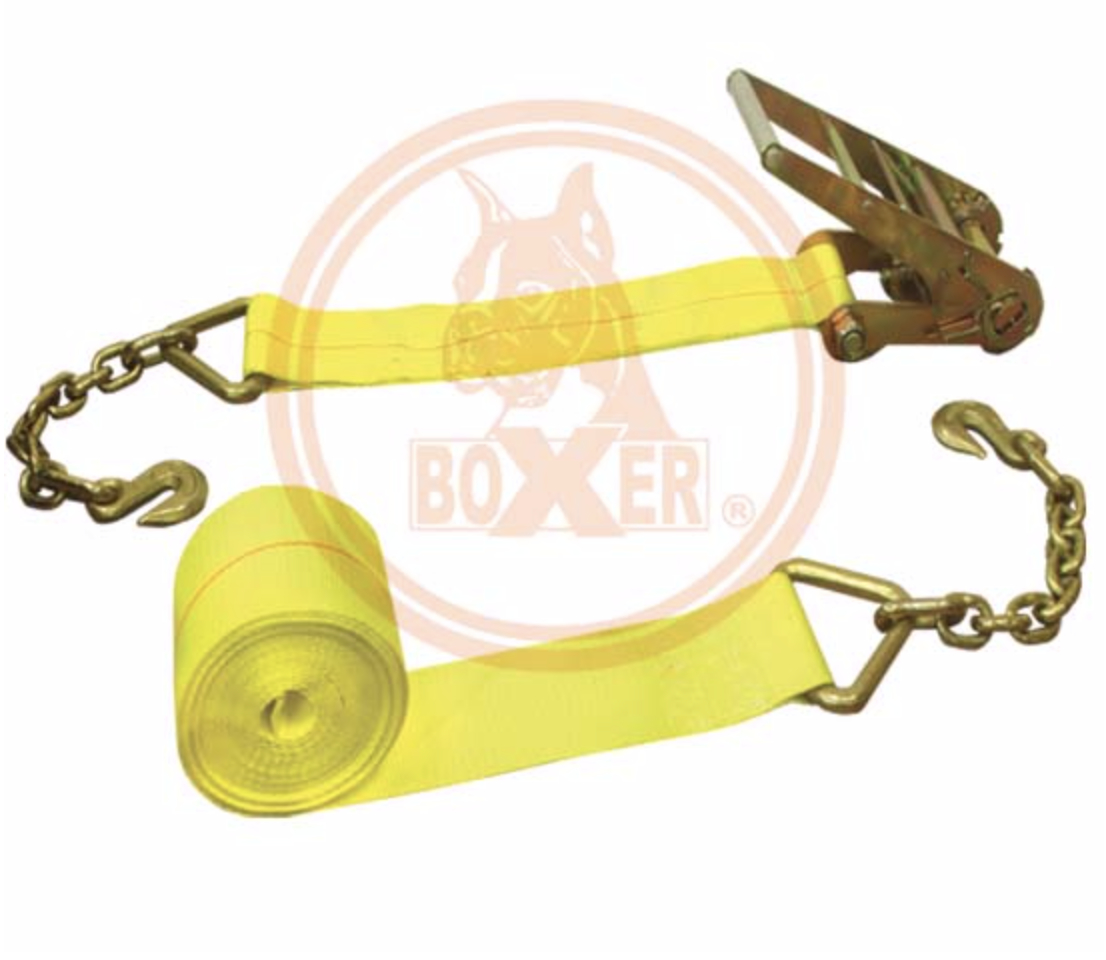 4 inch Ratchet Strap with Chain and Hook