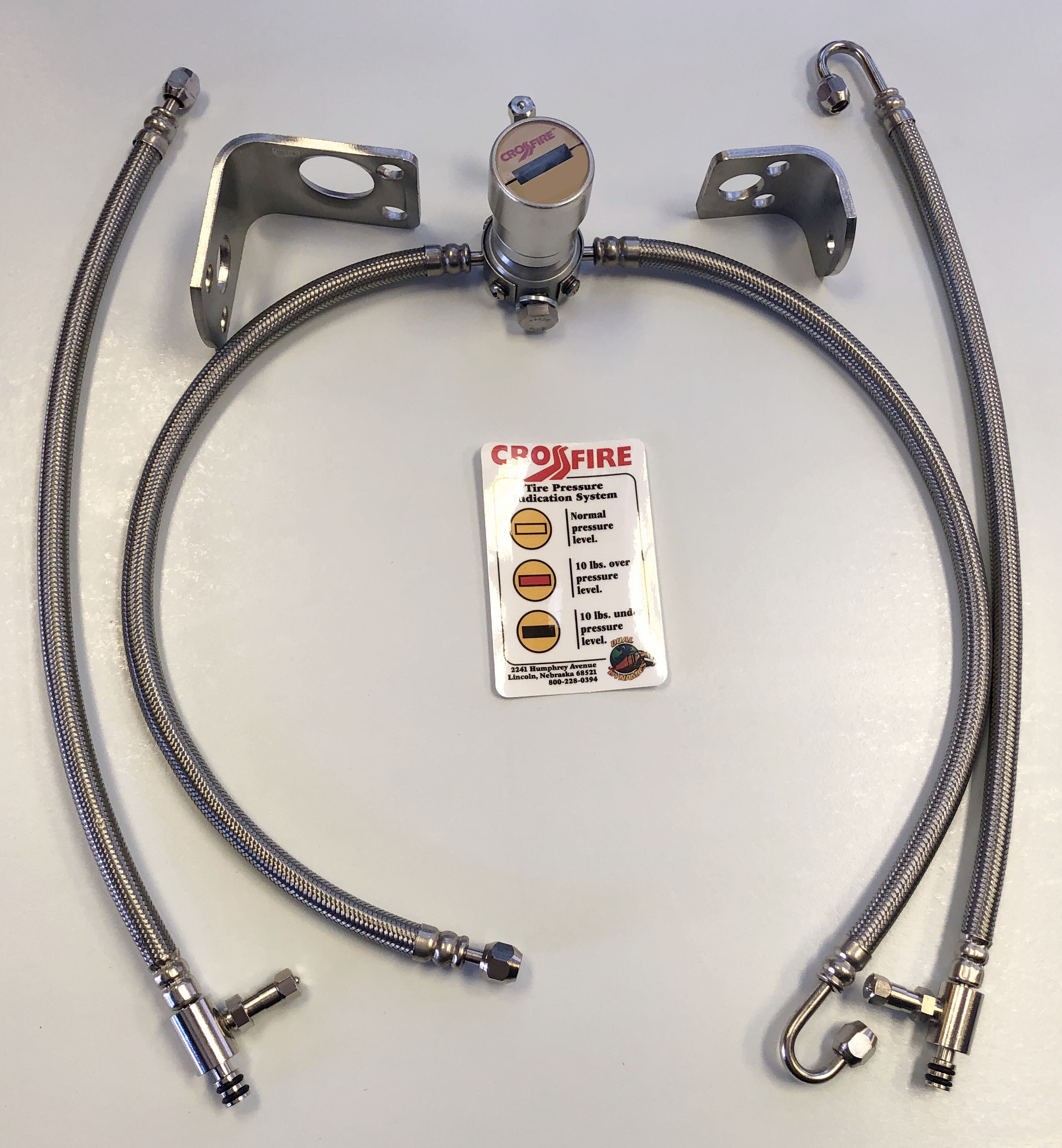 CROSSFIRE TIRE EQUALIZER SYSTEM 70 PSI STAINLESS STEEL HOSES