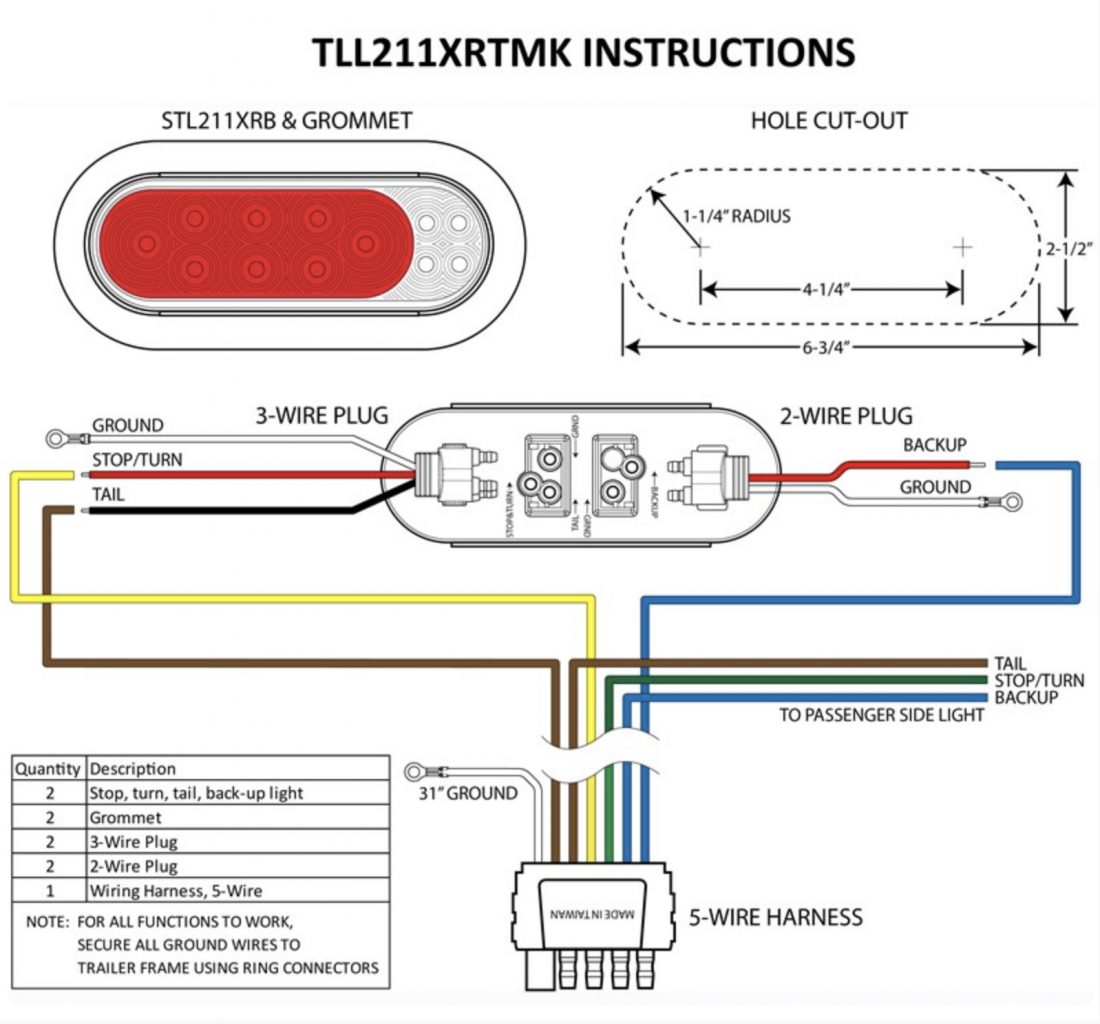 STL211XRB SERIES LED STOP/TURN/TAIL LIGHTS | Truck Parts World