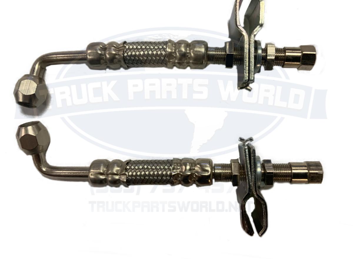 2 STEEL DUAL WHEEL VALVE STEM EXTENDER EXTENSION 5IN 90? STAINLESS STEEL HOSES