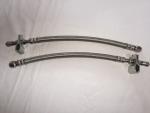 2 STEEL DUAL WHEEL VALVE STEM EXTENDER EXTENSION 11IN STAINLESS STEEL HOSES