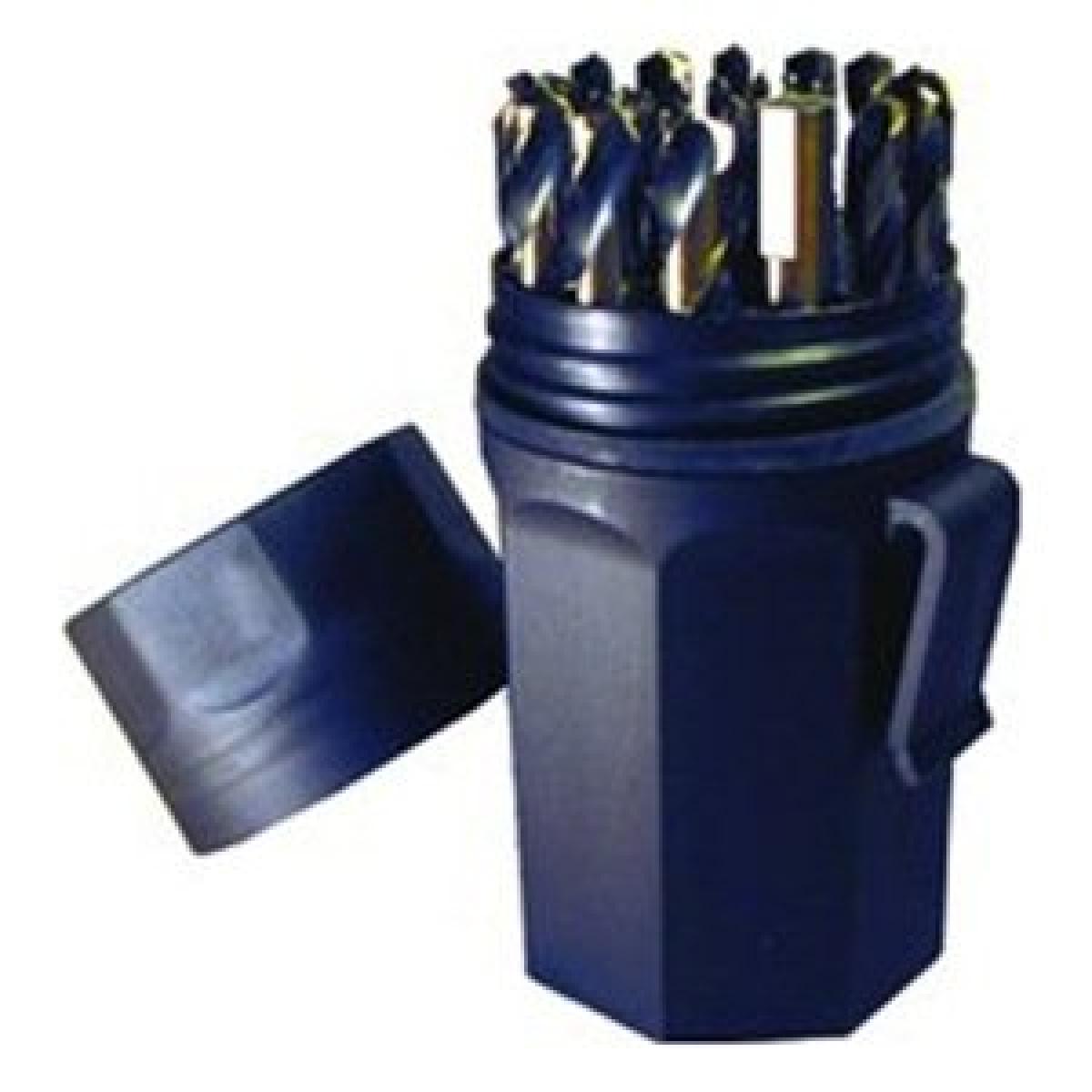 29 Piece 1/16"-1/2" x 64ths w/3-Flats Hi-Moly 135[DEG] Split Pt Mech. Drill Set