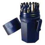 29 Piece 1/16"-1/2" x 64ths w/3-Flats Hi-Moly 135[DEG] Split Pt Mech. Drill Set