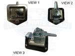Single Latch Point Folding-T Handle Latch, w/Blind Studs, Gasket & Cylinder w/Keys Included