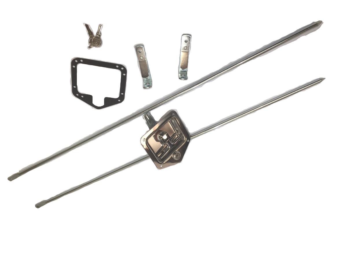 Heavy-Duty  Stainless Steel Folding T-Handle Latch, Triple Point, L8835