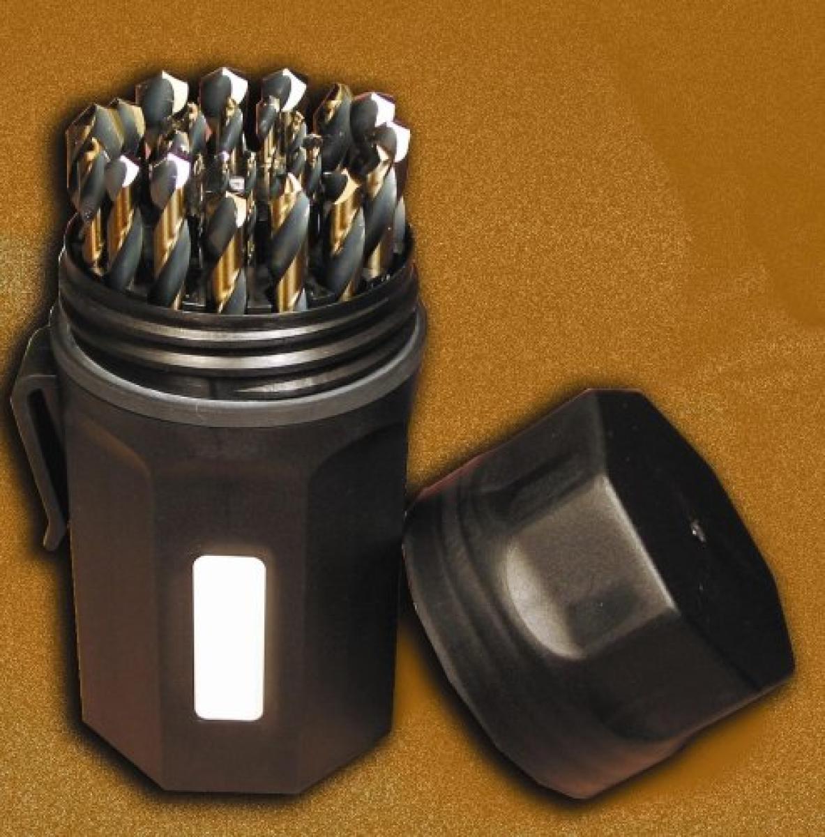 VIKING 29 PIECE DRILL SET MECHANICS LENGTH 3/8 SHANK 1/16 - 1/2 BY 64THS WITH ULTRA DEX