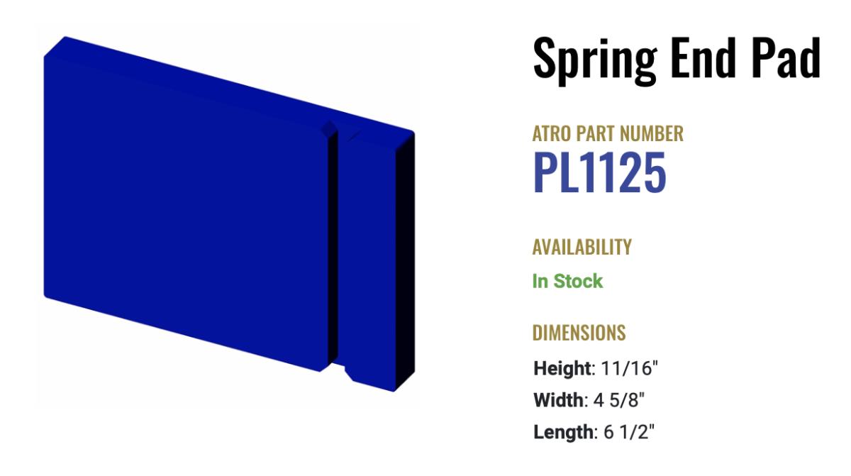 Atro Polyurethane Neway Spring End Pad PL1125