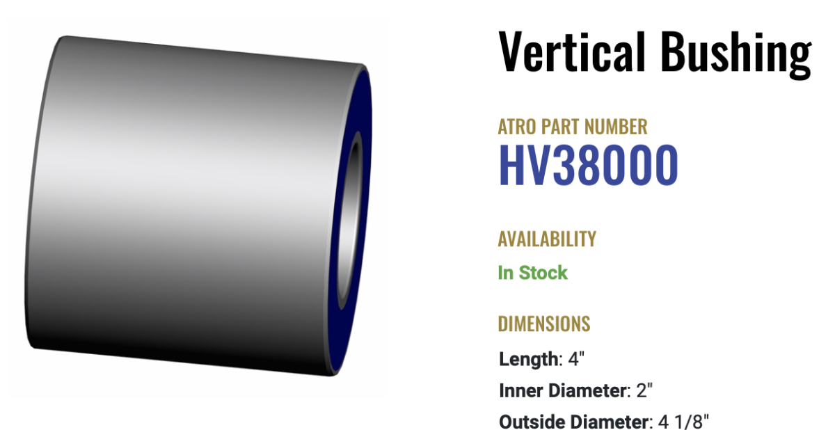 Atro Polyurethane Hendrickson Vertical Bushing HV38000