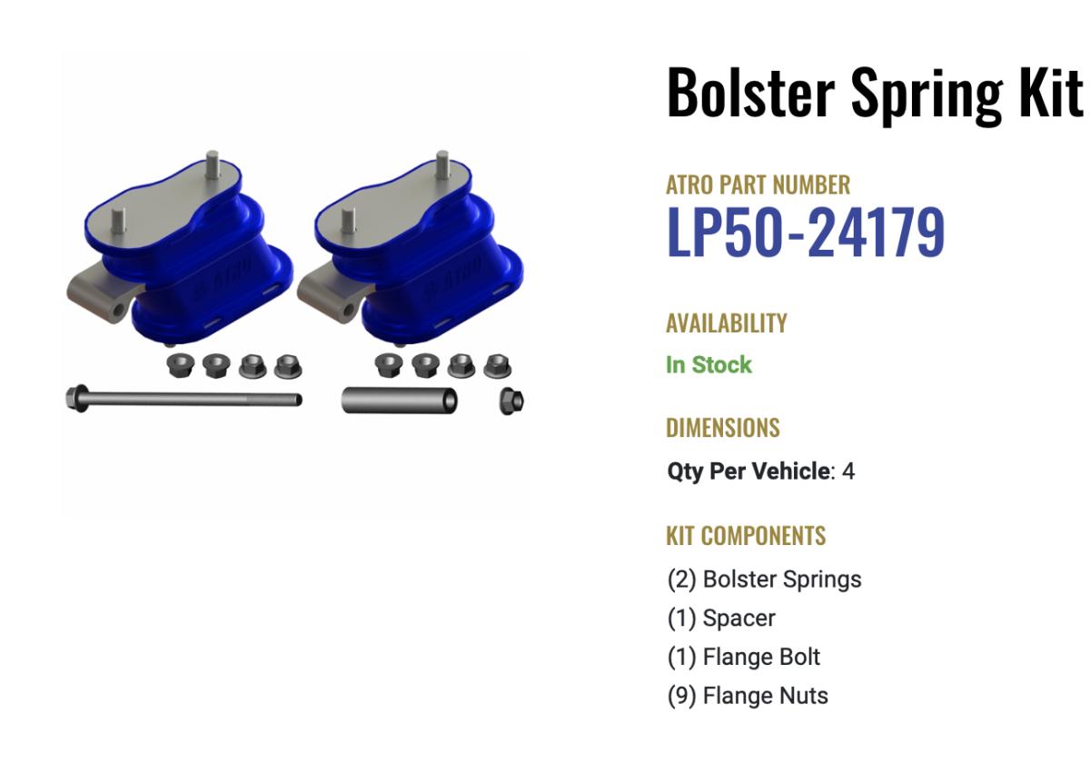 Atro Polyurethane Hendrickson Bolster Spring Kit LP50-24179