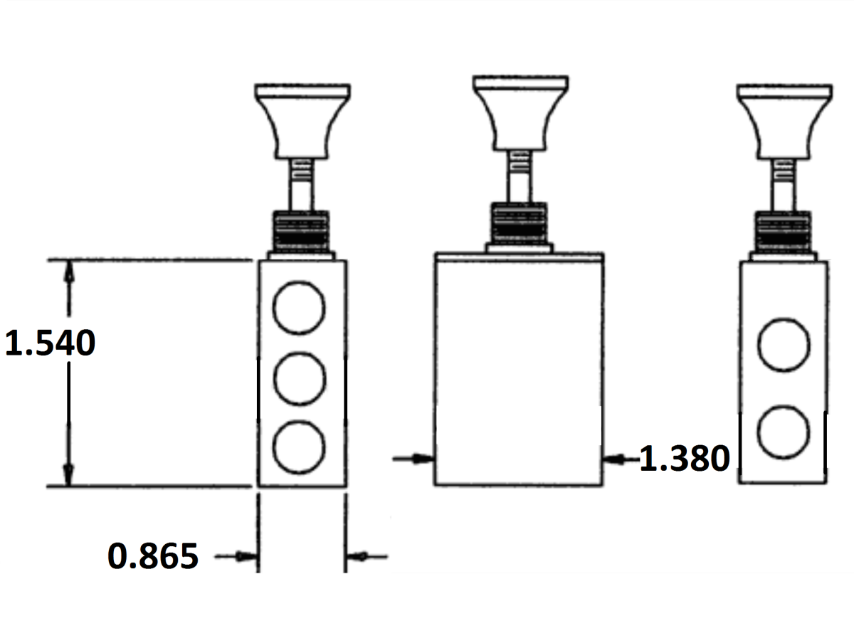 Buyers Products BAV010 Four Way Two Position Air Valve - Dump Tailgate Control