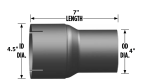 Dynaflex 36-4045 | 4" O.D. to 4.5" I.D. Exhaust Expander | 7" OAL | Made in USA