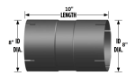 8" I.D. Coupler for Exhaust Pipe 10" Length