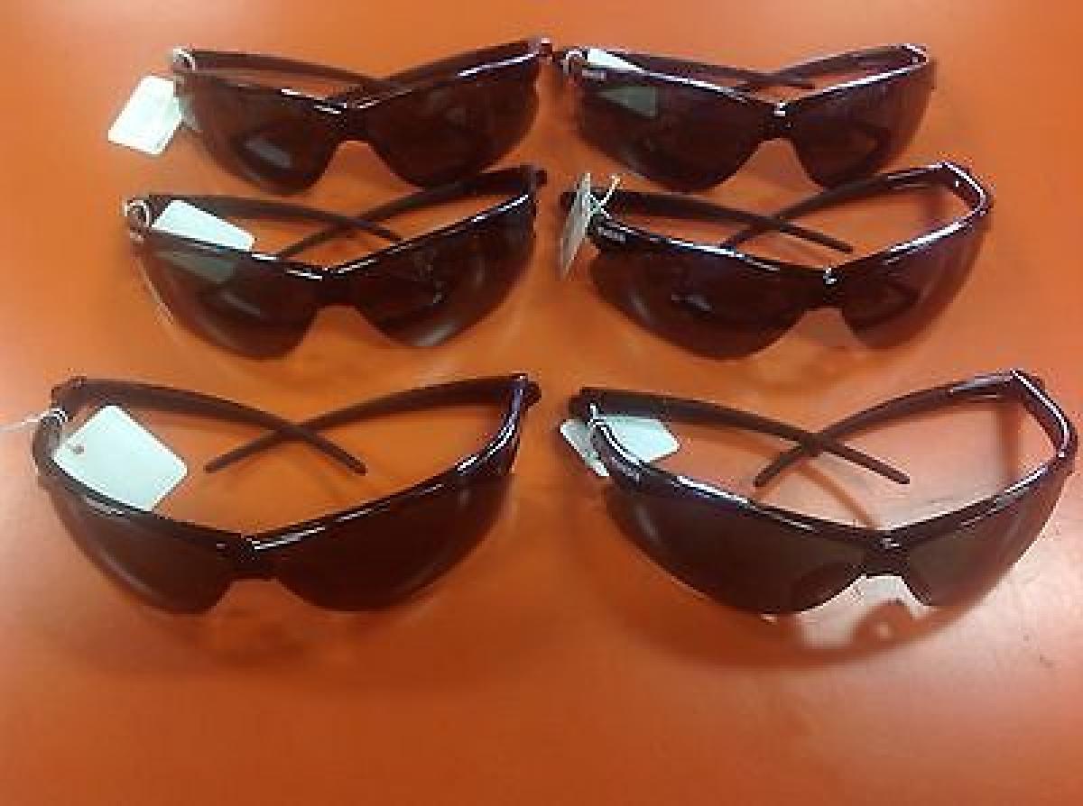 6 PAIR 3000356 JACKSON SAFETY NEMESIS SAFETY GLASSES BLACK FRAMES SMOKE LENSES