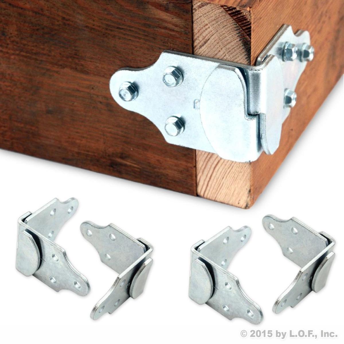 B2591BZ 4pc  utility trailer wood sides latch rack stake body gates corners brackets