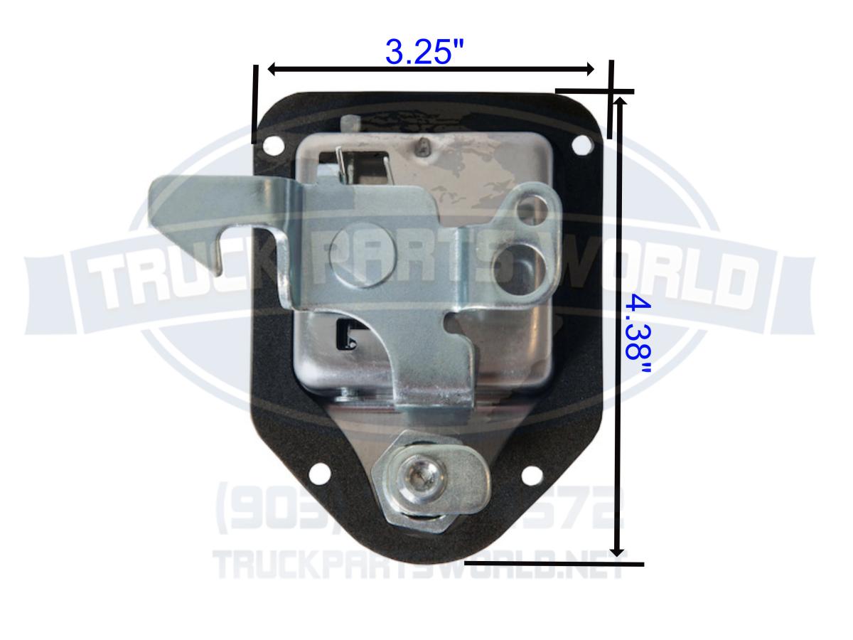 Trailer Paddle Door Latch Handle RV Truck Tool Box Lock Steel + Key 4-3/8"3-1/4"