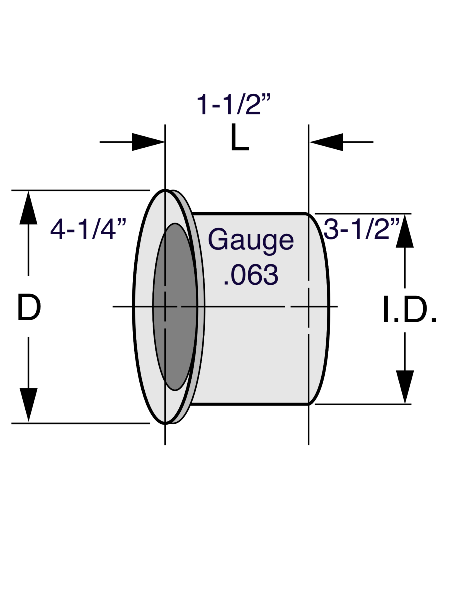 Dynaflex 3-1/2" Flared Flange for Turbo Connection