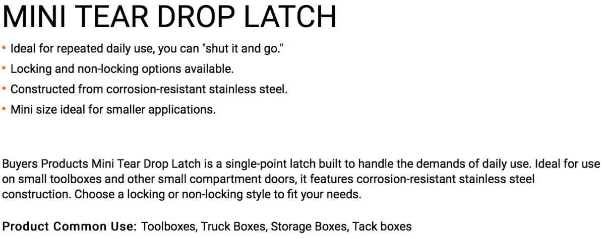 Trailer Paddle Door Latch Handle RV Truck Tool Box Lock Steel + Key 4-3/8"3-1/4"
