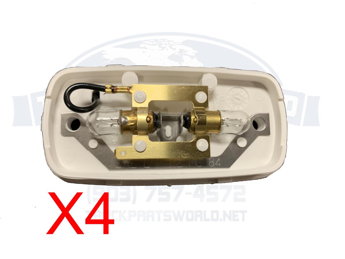 4 grote 2" x 4" inch red bullseye light for trailers marker / clearance lights