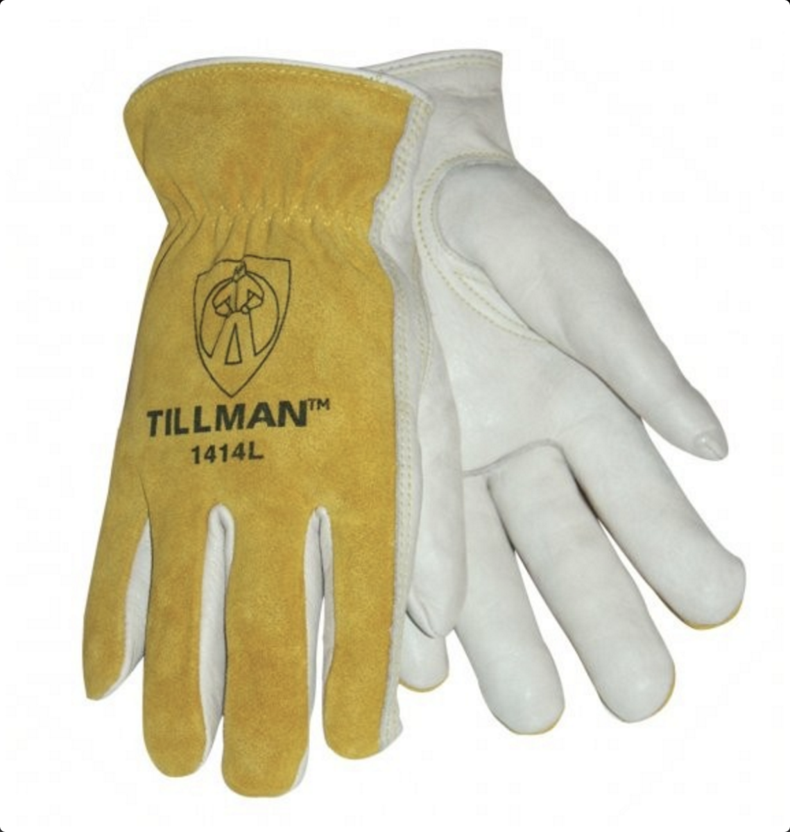 1 Pair Tillman Large Top Grain Cowhide Drivers Style Gloves P/N 1414L