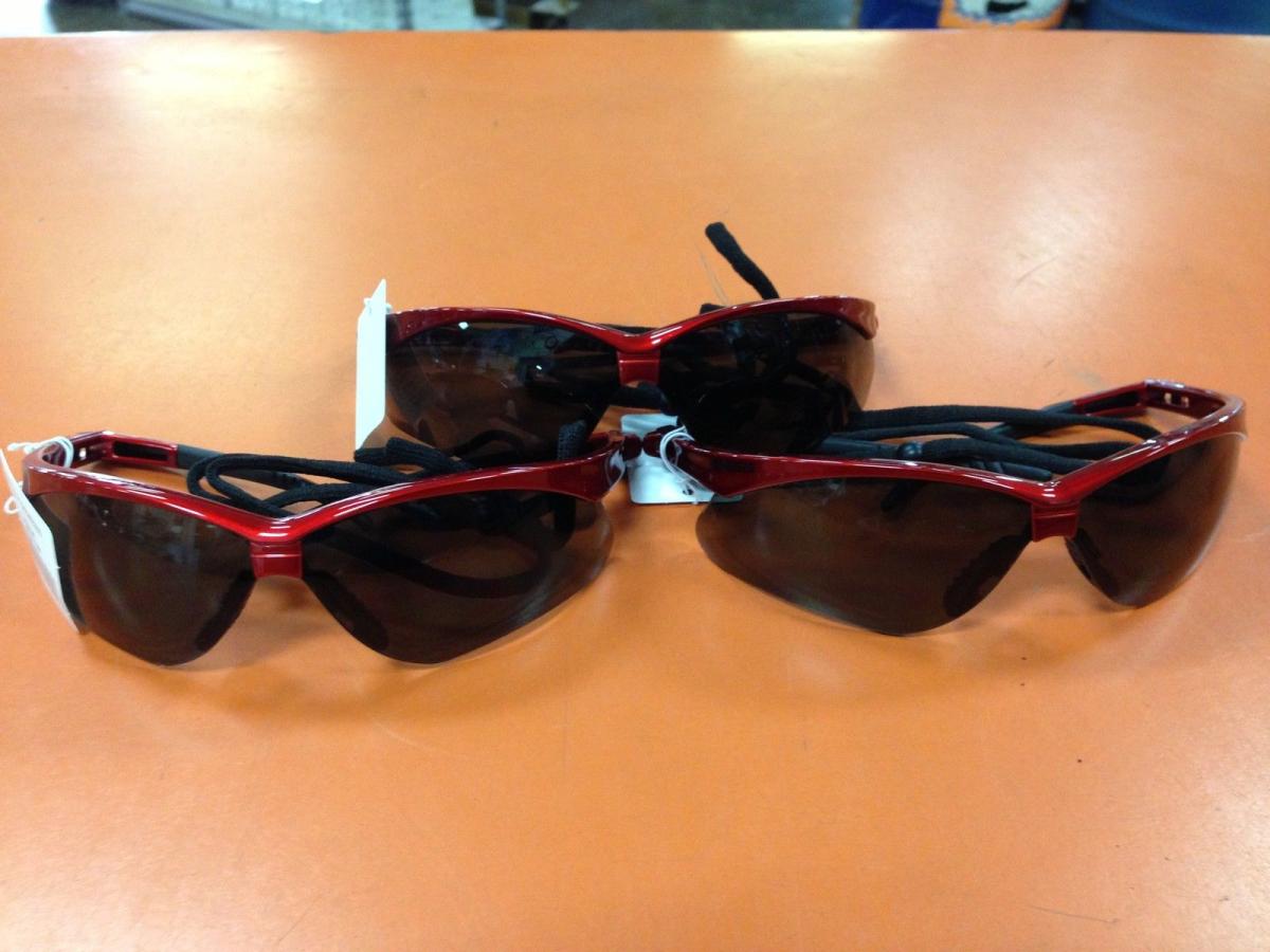 3 pair 3020709 Jackson Safety Nemesis Inferno - Red Frame/Smoke Lens 22611