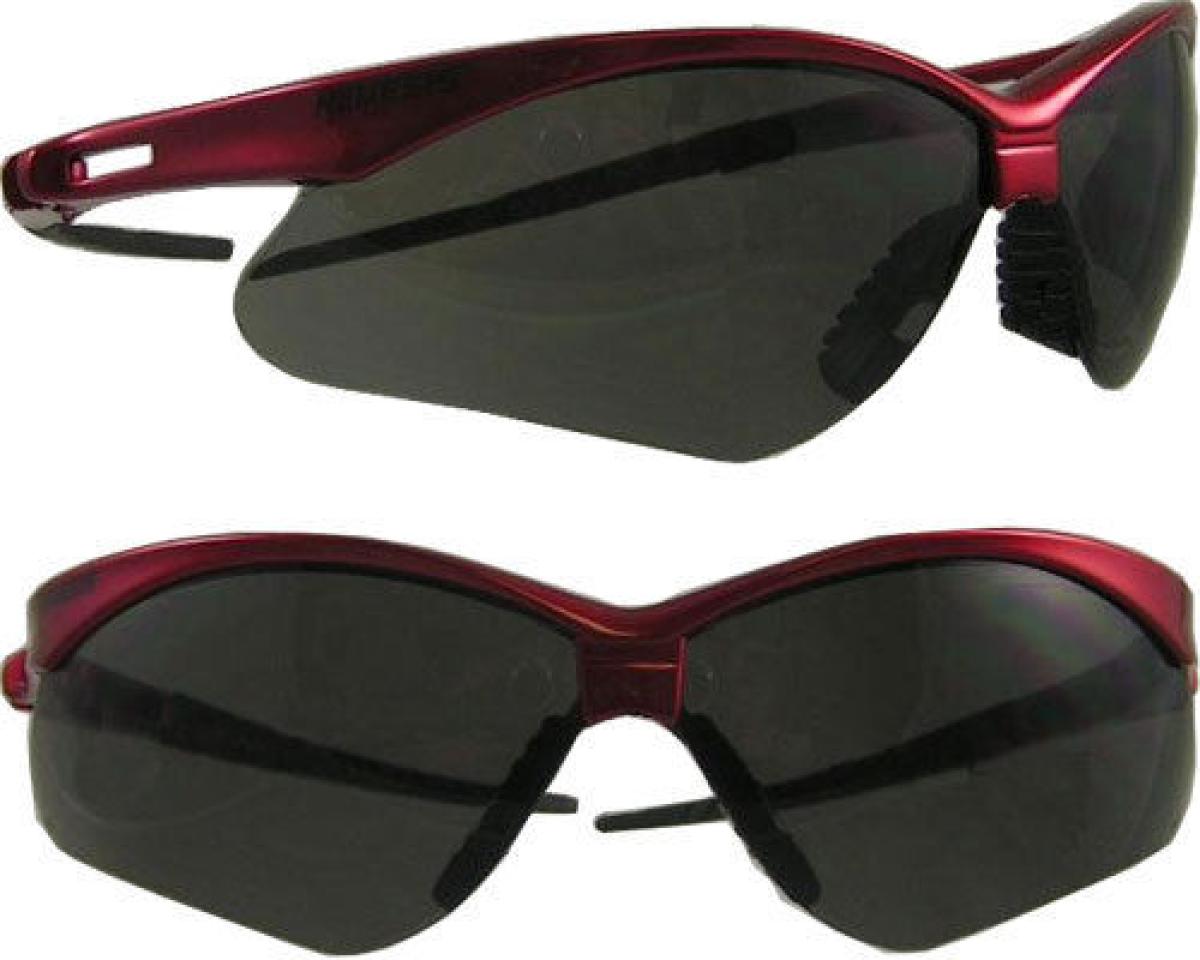 3 pair 3020709 Jackson Safety Nemesis Inferno - Red Frame/Smoke Lens 22611