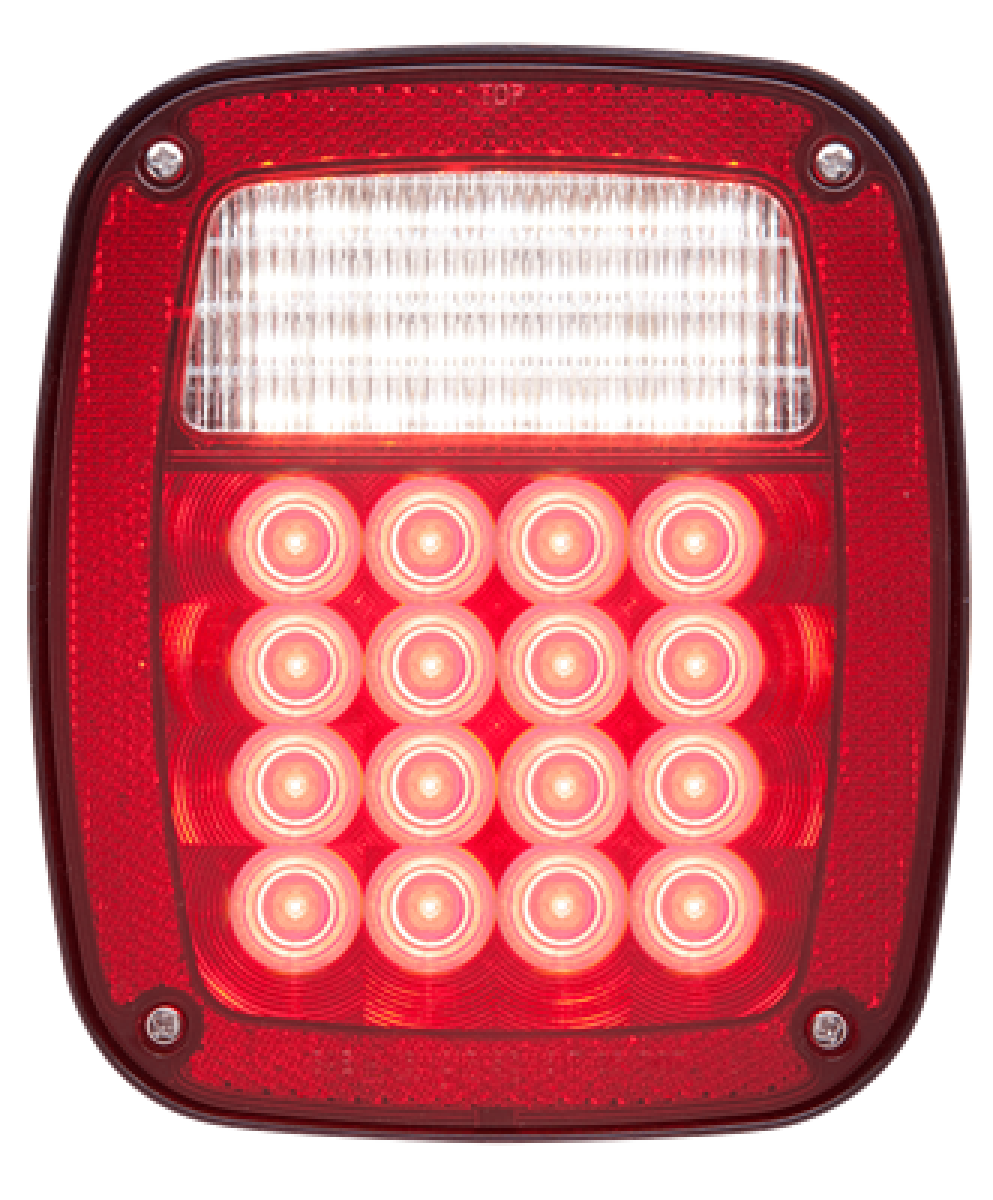 Combination stop/turn/tail/back-up light, hard wired, passenger side