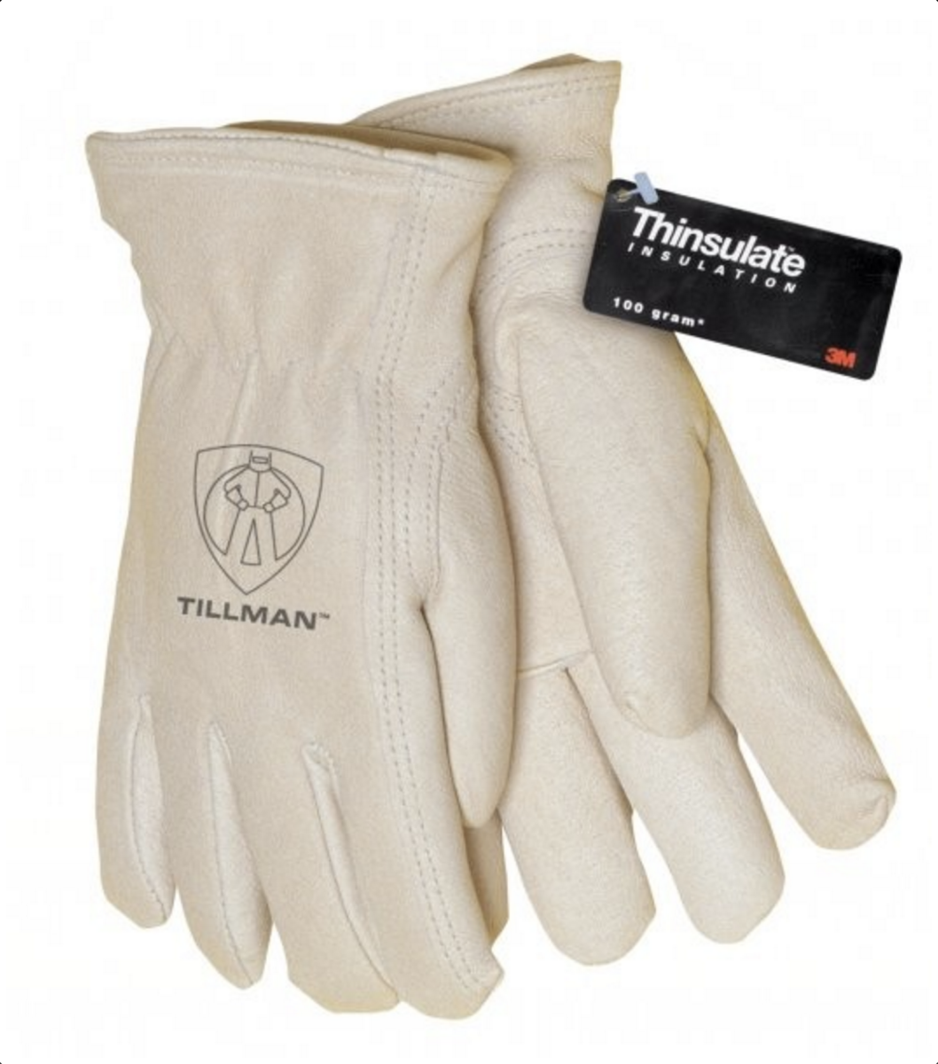 1 Pair of Tillman Large Thinsulate Winter Gloves W/ Top Grain Pearl Pigskin P/N 1419L