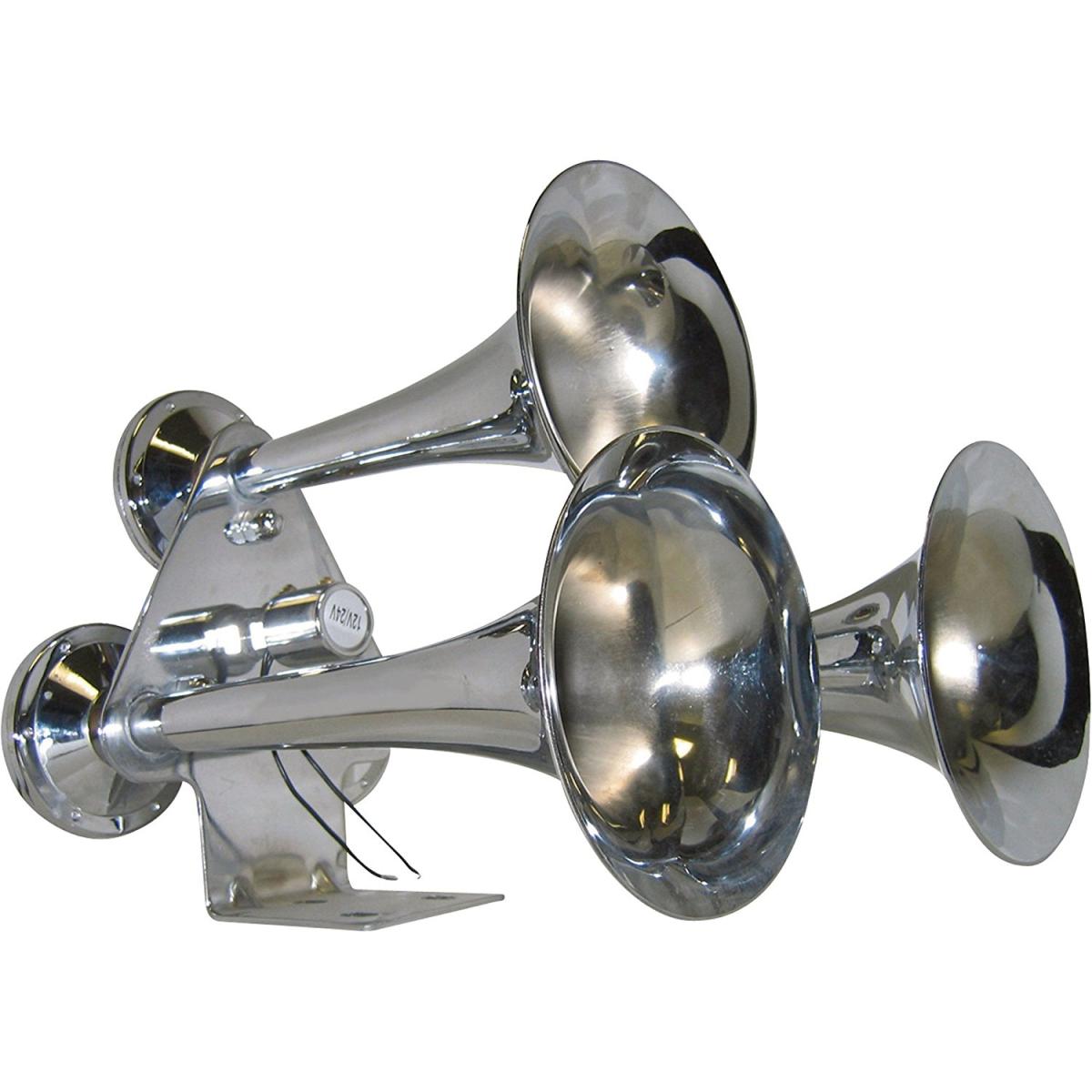 TRUX Accessories 3-Bell Compact Train Horn, Model# THORN-1