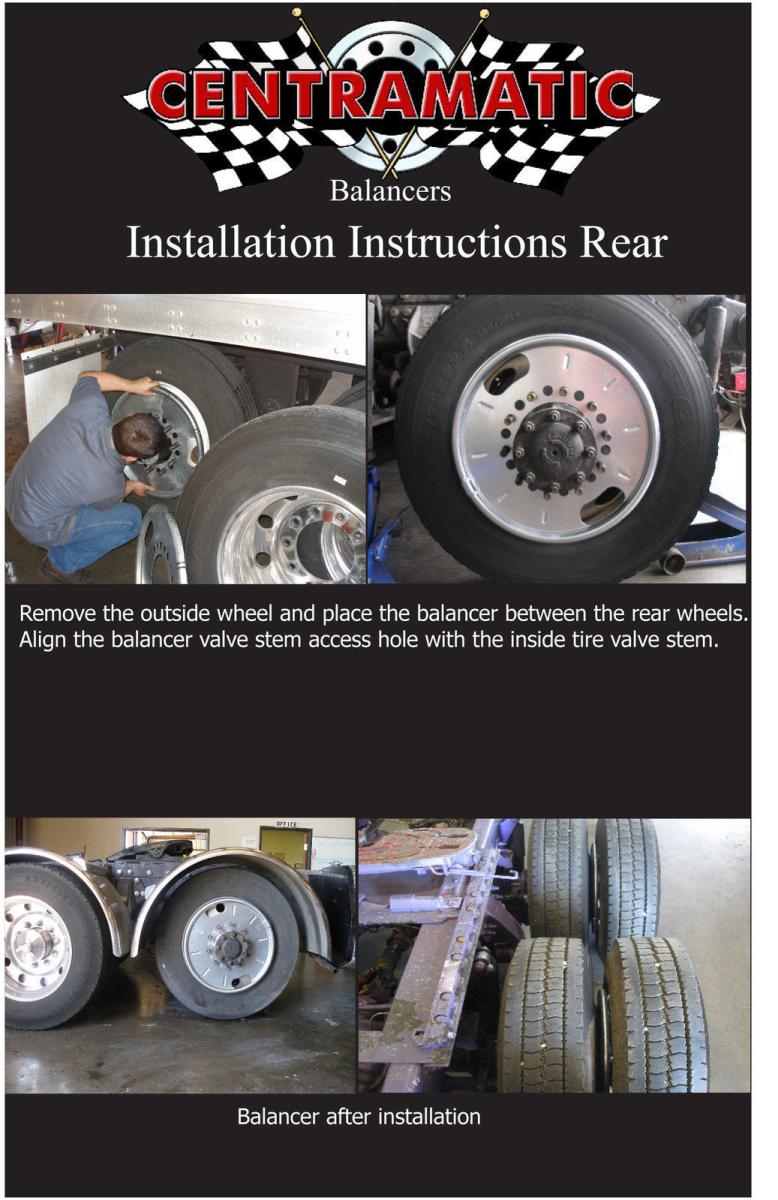 Pair of 22.5" Drive Axle Wheel Balancer Centramatic 600-640 Super Single