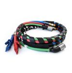 12' 3-IN-1 WRAP 7 WAY ELECTRICAL GREEN ABS TRAILER CORD & AIR LINE HOSE GLADHAND (duplicate)