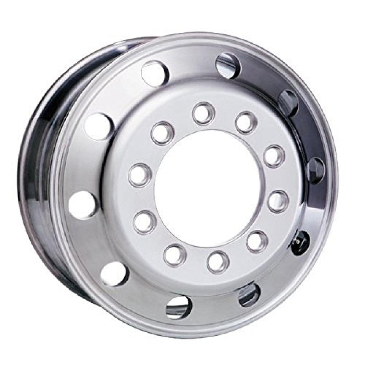 Accuride 24.5" x 8.25" BUDD 10 on 11.25" Polished Front Steer Wheel (27599AOP)