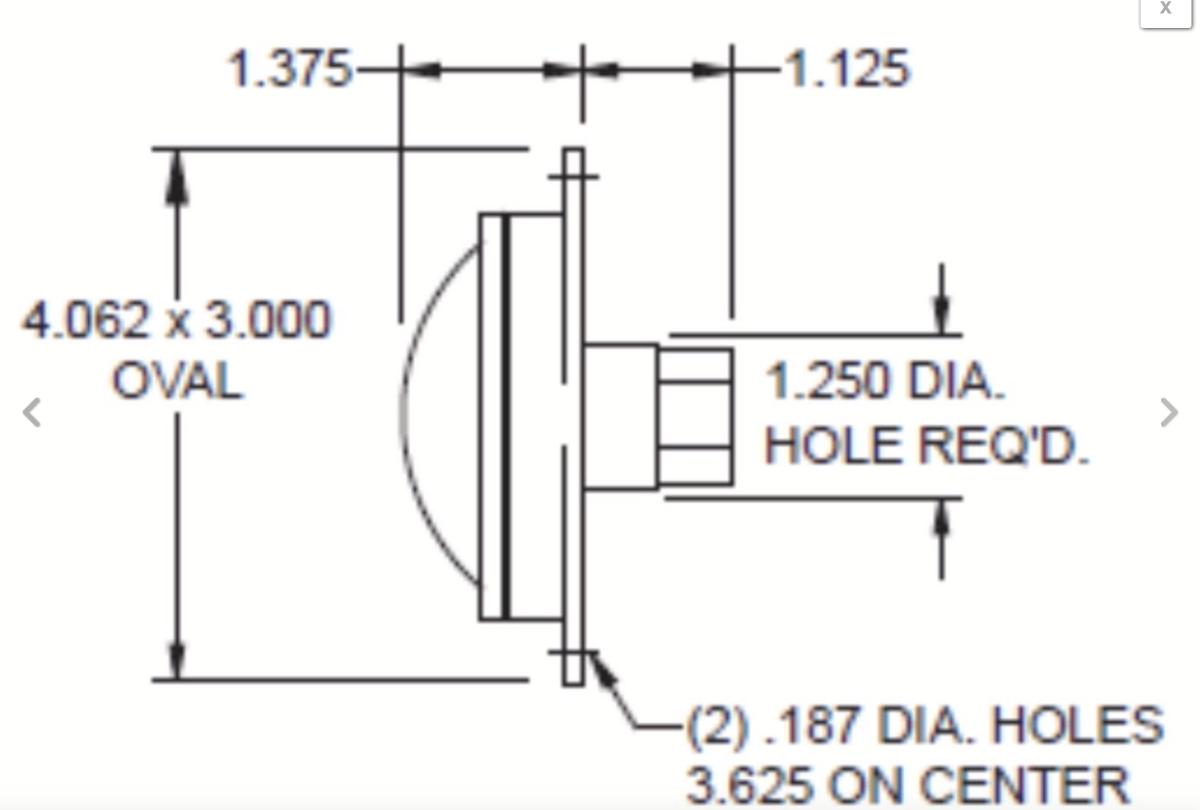 Red LED Single Contact Shallow BETTS MFG light 500452
