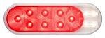 Fusion 16-LED 6-in. stop/turn/tail/back-up light, red and clear lens, red and white LEDs, recess grommet mount, dual PL-3 connection