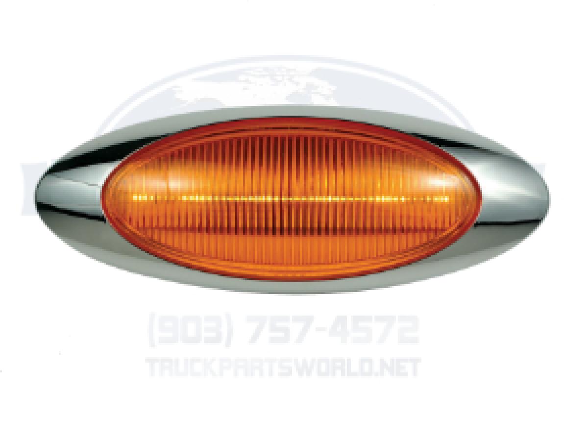6-LED yellow marker/clearance light with bezel