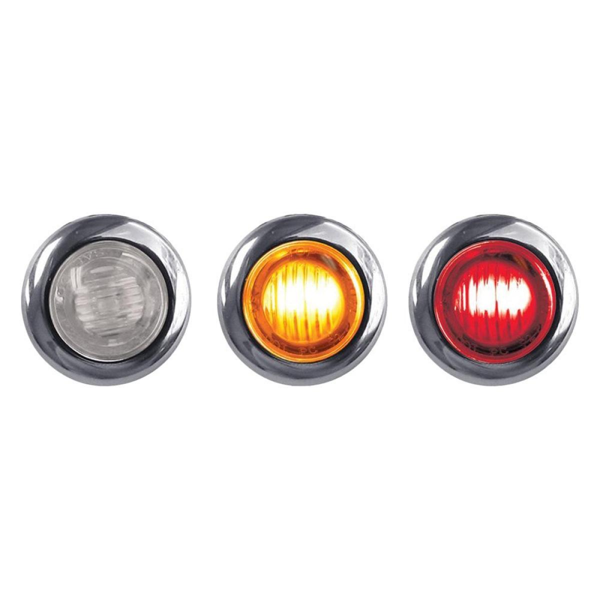 TRUX Dual Revolution Amber Marker Red Auxiliary 3/4" Round LED Light