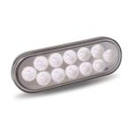 DUAL REVOLUTION RED STOP, TURN & TAIL TO WHITE BACK UP LED OVAL LIGHT