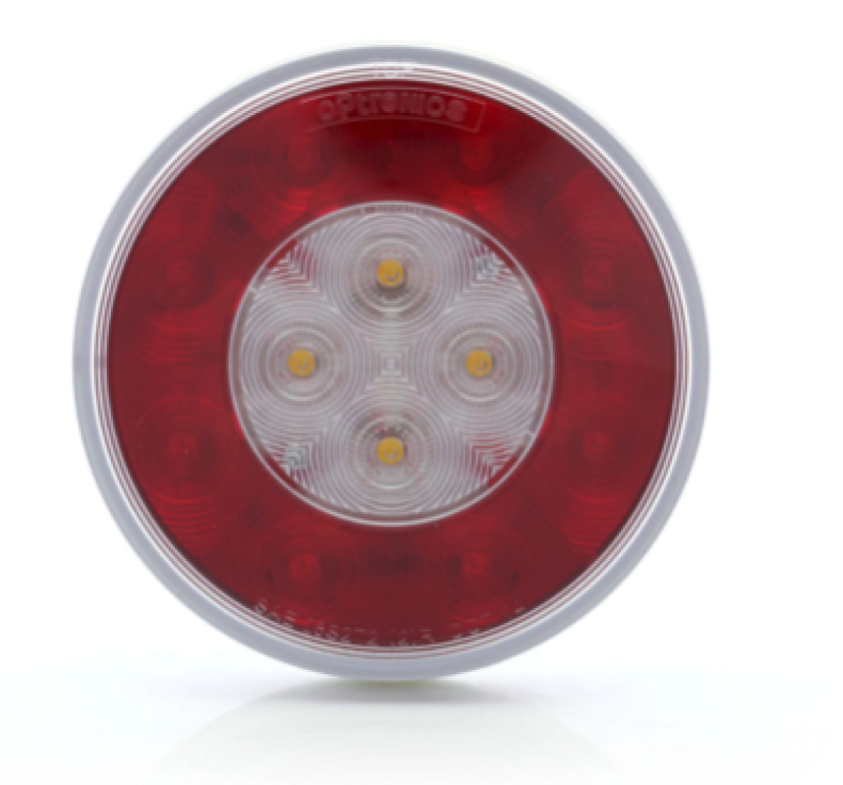 Fusion 20-LED 4-in. combination stop/turn/tail/back-up light, grommet mount, dual PL-3 connections