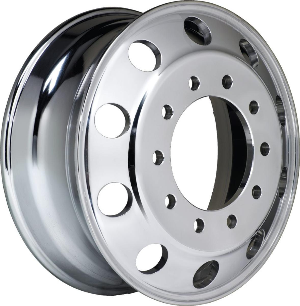 22.5" x 8.25" Aluminum 10 on 285mm Polished Both Sides Wheel