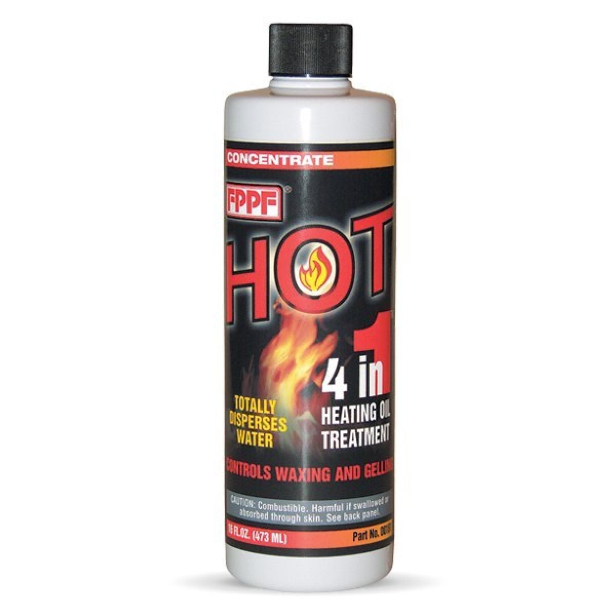 FPPF 00161 HOT 4-in-1 Heating Oil Treatment 16oz Bottle Treats 275 (Gal)