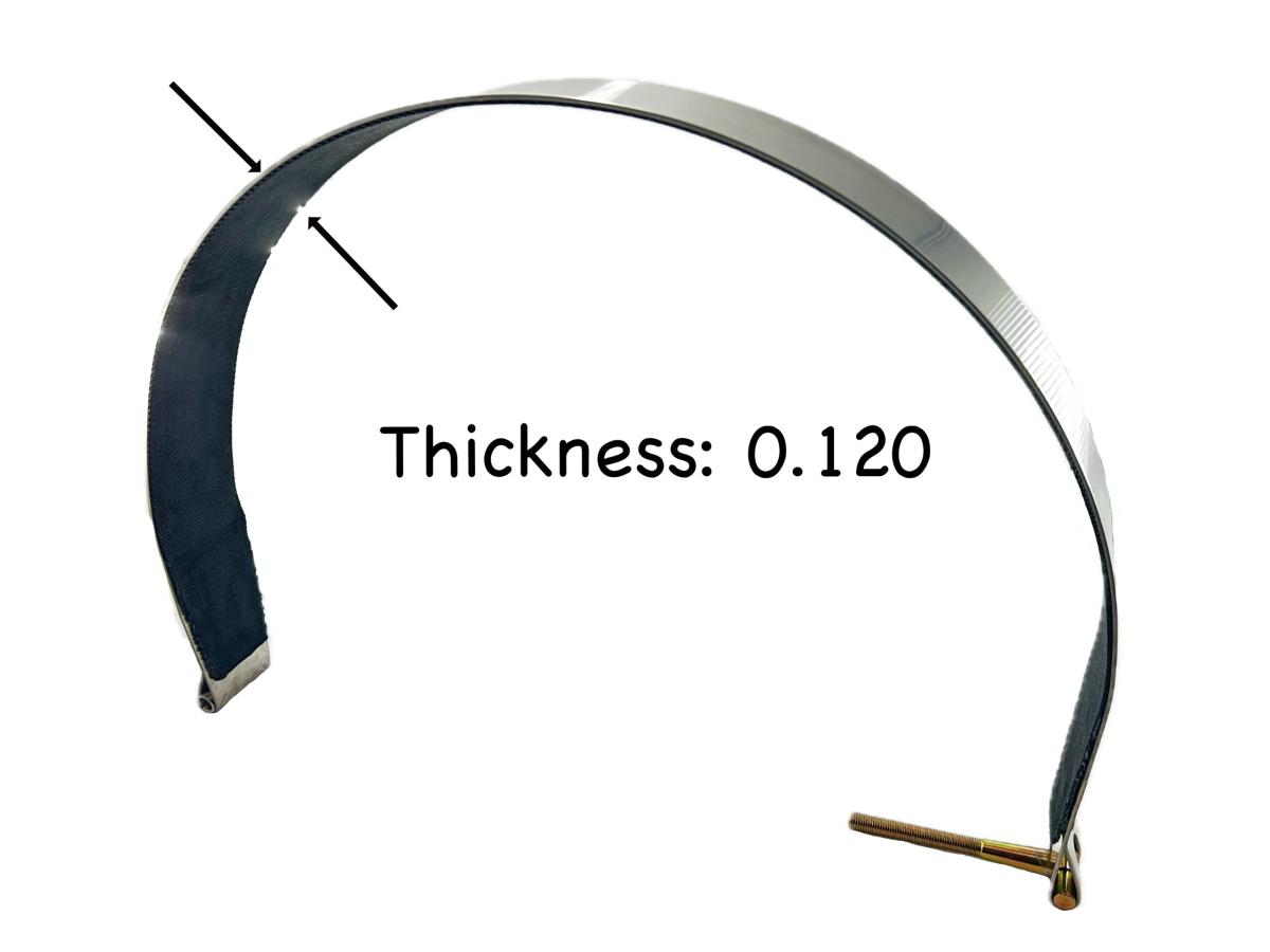 FUEL TANK STRAP POLISHED PETERBILT