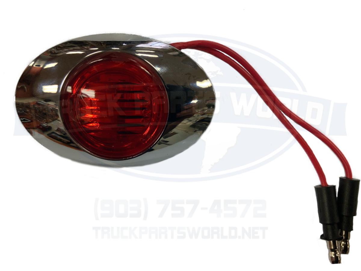 PANELITE MILLENNIUM SERIES M3 RED LED MARKER LIGHT 2 BRIGHT LEDs CHROME BEZEL