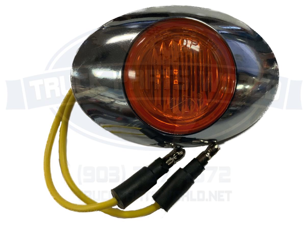 PANELITE MILLENNIUM SERIES M3 AMBER LED MARKER LIGHT 2 BRIGHT LEDs CHROME BEZEL