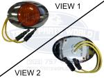 PANELITE MILLENNIUM SERIES M3 AMBER LED MARKER LIGHT 2 BRIGHT LEDs CHROME BEZEL
