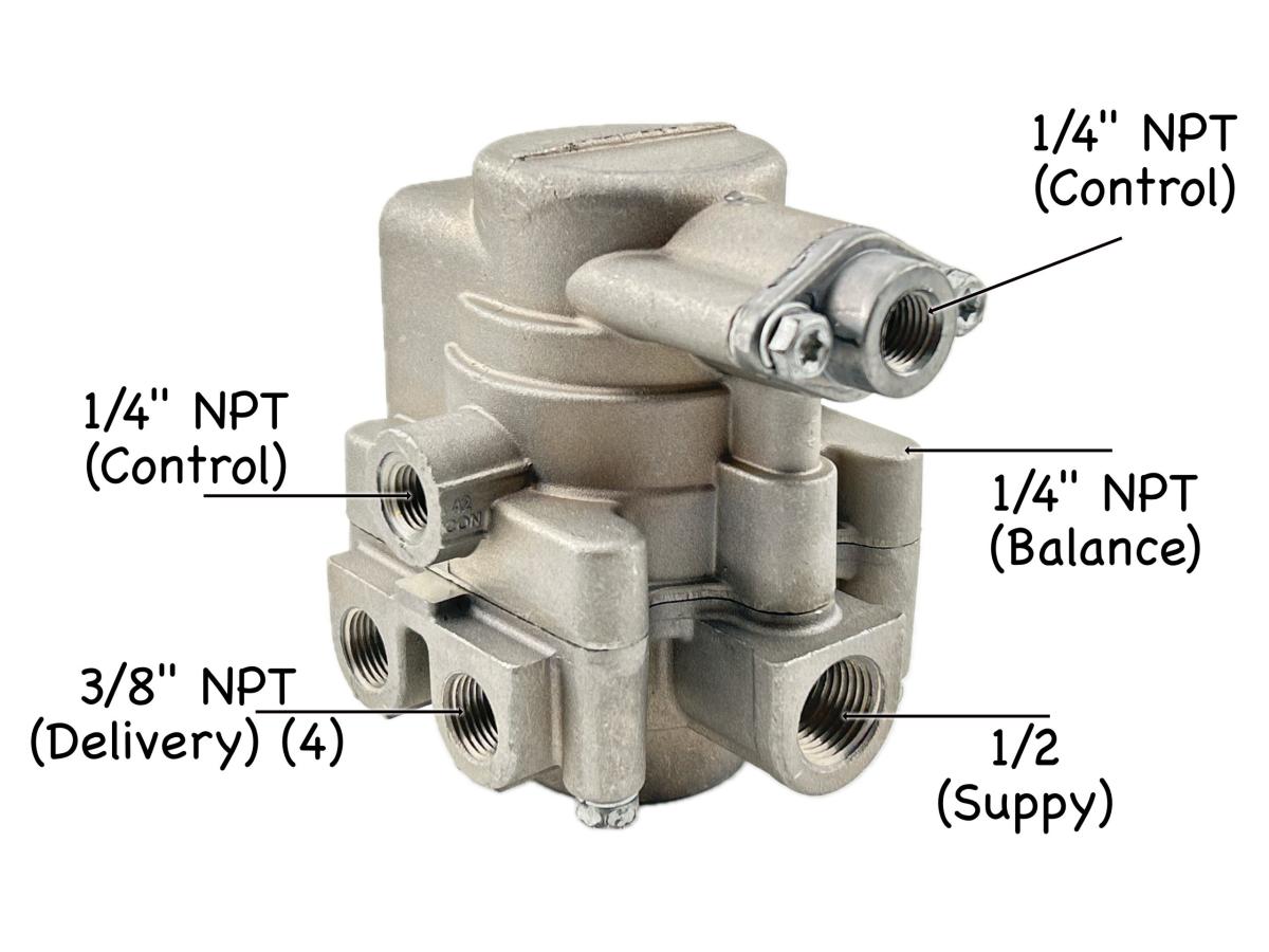 BENDIX K021562 T-5010 SR-7 TRAILER SPRING BRAKE MODULATING VALVE DUAL AIR BRAKE