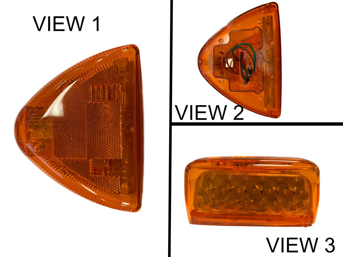 Peterbilt 379 359 Turn Signal Head Light Marker (1ea) 31 LED Amber by Automann