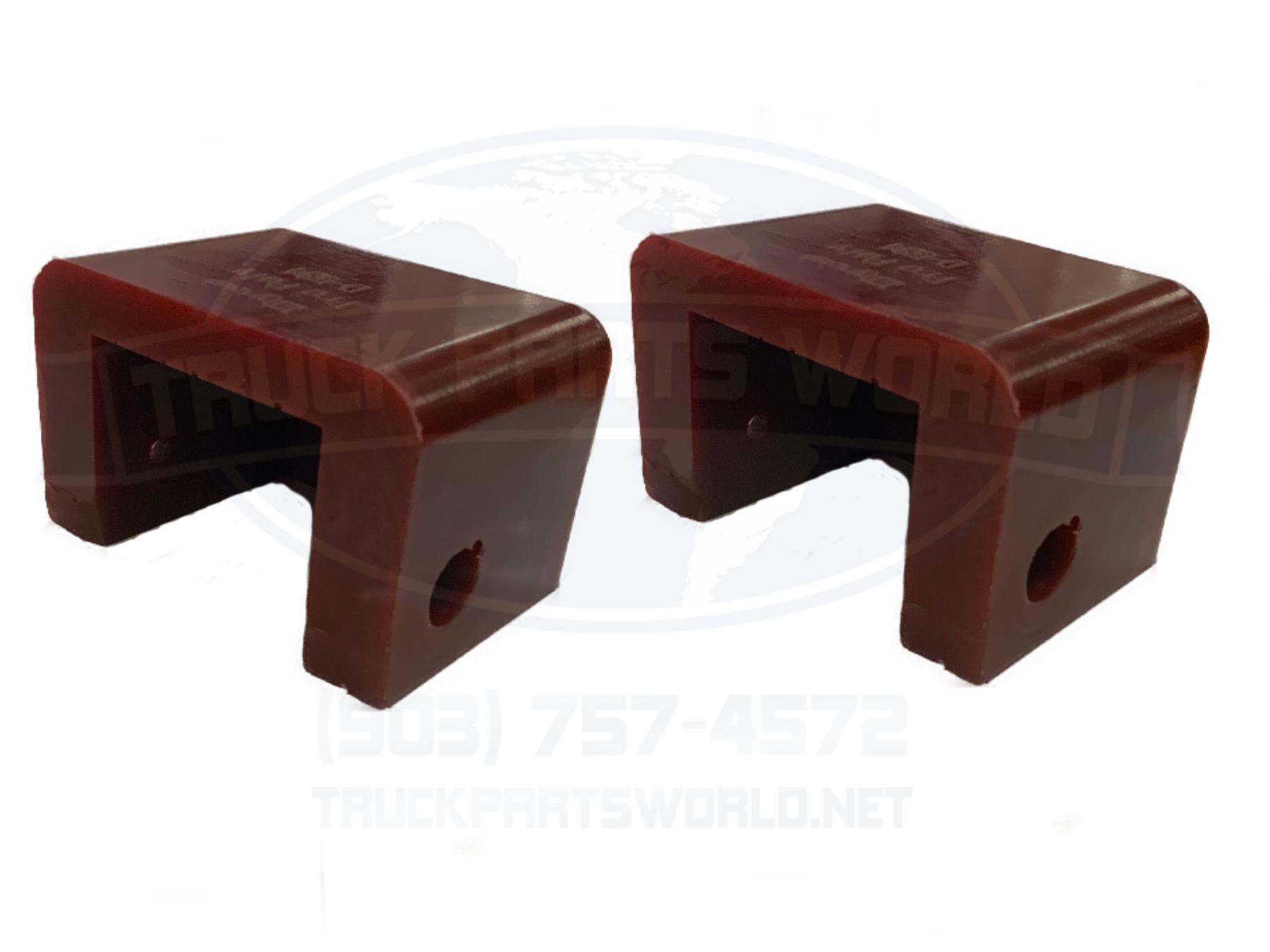 Lenkdou Poly Hood Bumper Pad Bushing Set For Peterbilt 379 330 357 377 385 - 13-03510 - Black (2 Pack)