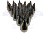 Set of 20 Chrome Lug Nut Cover Spike Style Threaded 33mm 4-3/16 Tall P/N 10264