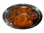 Maxxima Side Marker Clearance 7 LED light M36180Y Stainless Steel Chrome Amber