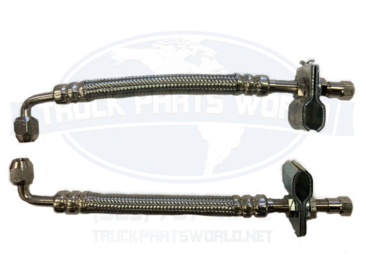 2 STEEL DUAL WHEEL VALVE STEM EXTENDER EXTENSION 7IN STAINLESS STEEL 90? HOSES